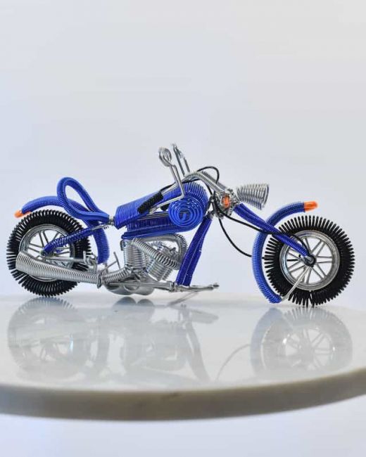 Colourful Recycled Metal Motorbike Sculpture Colourful Recycled Metal Motorbike Sculpture