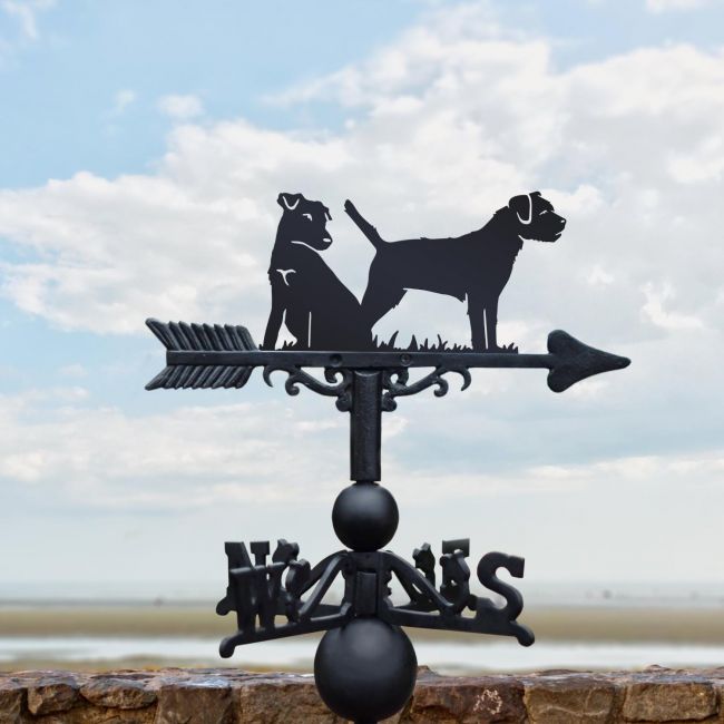 Border Terrier and Jack Russell Weathervane Border Terrier and Jack Russell Weathervane