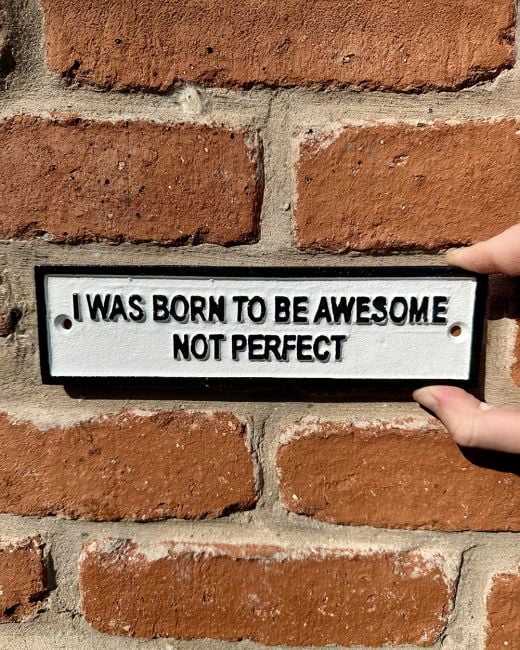 Cast Iron I was born to be awesome Sign Cast Iron I was born to be awesome Sign