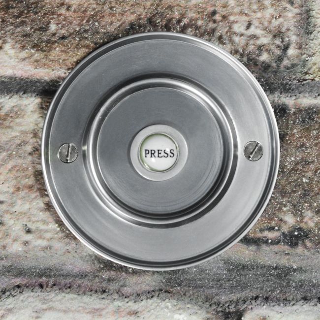 Satin Chrome Sovereign Park Classic Bell Push Satin Chrome Sovereign Park Classic Bell Push