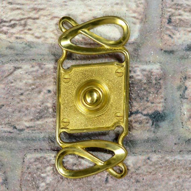 Polished Brass Swirl Design Door Bell Polished Brass Swirl Design Door Bell