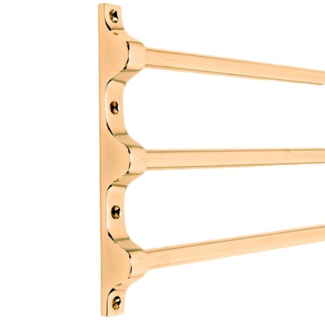 Three Polished Brass Bar Window Security