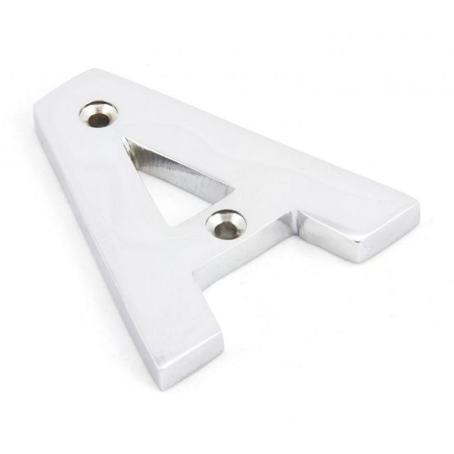 Bright Chrome 3 Inch Letter A Screw Fix Letter Bright Chrome 3 Inch Letter A Screw Fix Letter