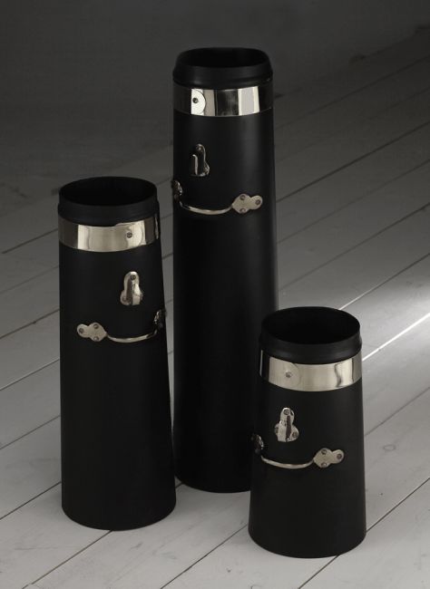 Bright Chrome and Black Coated Chimneys Bright Chrome and Black Coated Chimneys