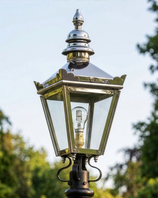Bright Chrome Harrogate Lantern 54cm Digital Illustration Bright Chrome Harrogate Lantern 54cm Digital Illustration