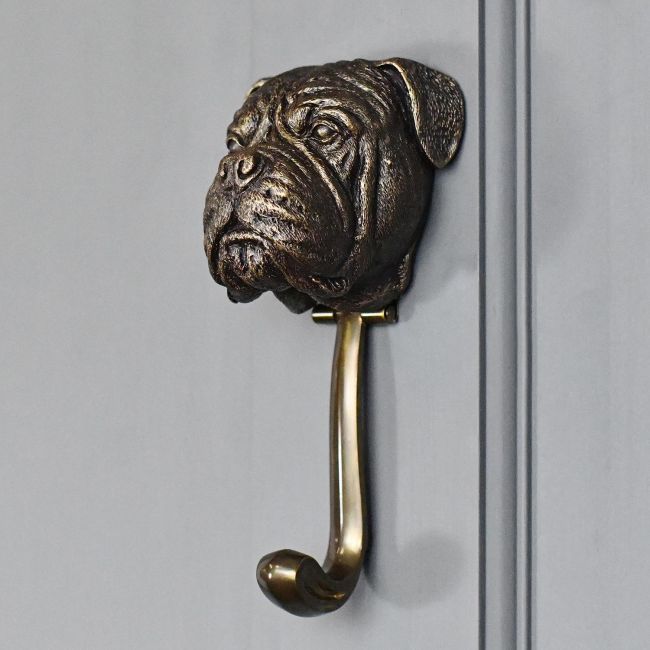 Bronze Finish Bullmastiff Door Knocker in Situ Bronze Finish Bullmastiff Door Knocker in Situ