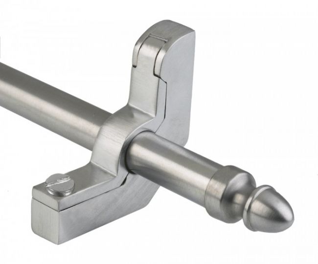 Brushed Chrome Stair Rods With Acorn Finials - 12mm
