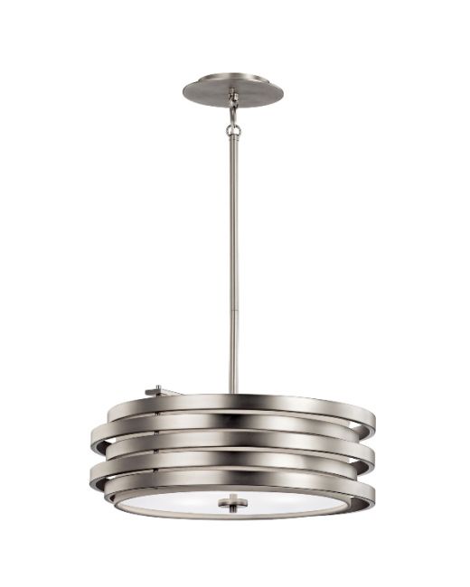 "Beasmarsh Avenue" Brushed Nickel Spiral Design Hanging Light "Beasmarsh Avenue" Brushed Nickel Spiral Design Hanging Light