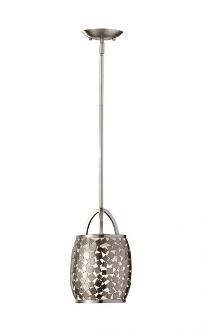 "Hethberry Park" Brushed Steel Mosaic Hanging Ceiling Light "Hethberry Park" Brushed Steel Mosaic Hanging Ceiling Light