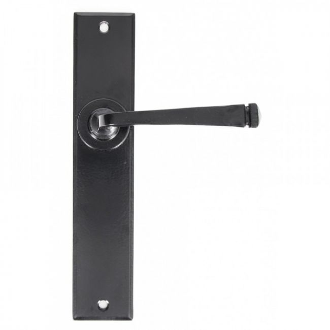 Large Lever Handle Set Finished In Black Large Lever Handle Set Finished In Black