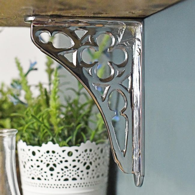 Bright Chrome Coalbrookdale Shelf Bracket 18 x 13cm Bright Chrome Coalbrookdale Shelf Bracket 18 x 13cm