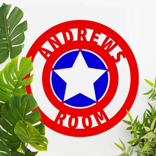 "Captain America" Personalised Wall Art Among Plants in the Home "Captain America" Personalised Wall Art Among Plants in the Home