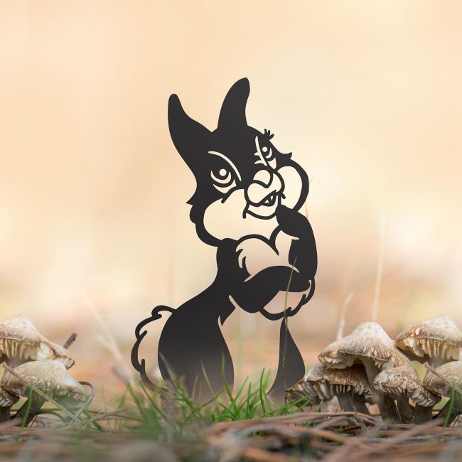 Cartoon Rabbit Iron Silhouette in Use Outdoors Cartoon Rabbit Iron Silhouette in Use Outdoors