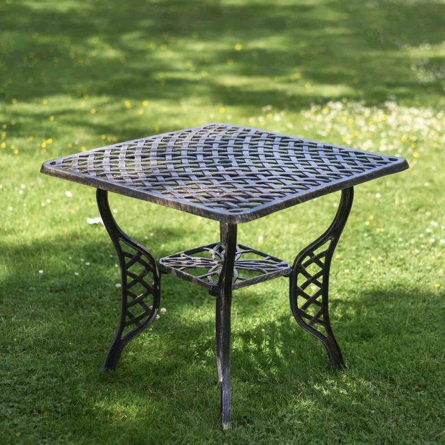 Cast Deluxe Aluminium "Lattice" Outdoor Patio Table Cast Deluxe Aluminium "Lattice" Outdoor Patio Table