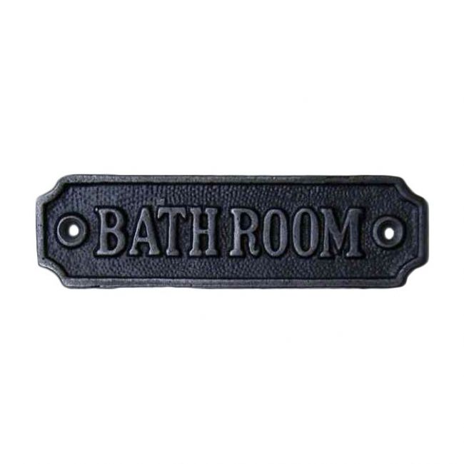 Cast Iron "Bathroom" Sign Cast Iron "Bathroom" Sign