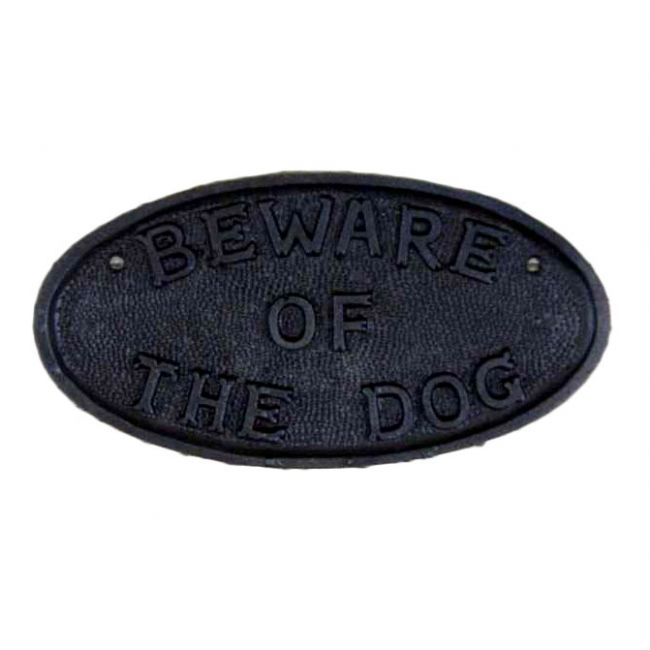 Cast Iron "Beware OF The Dogs" Sign Cast Iron "Beware OF The Dogs" Sign