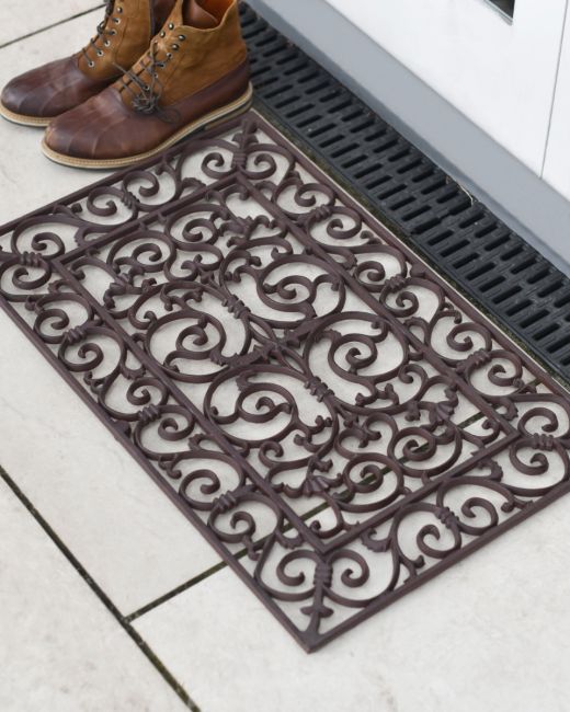 Cast Iron Handforth Ornate Fleur-de-Lys Door Mat Cast Iron Handforth Ornate Fleur-de-Lys Door Mat