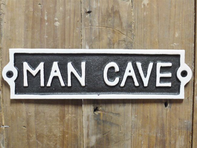 "Man Cave" Cast Iron Sign "Man Cave" Cast Iron Sign