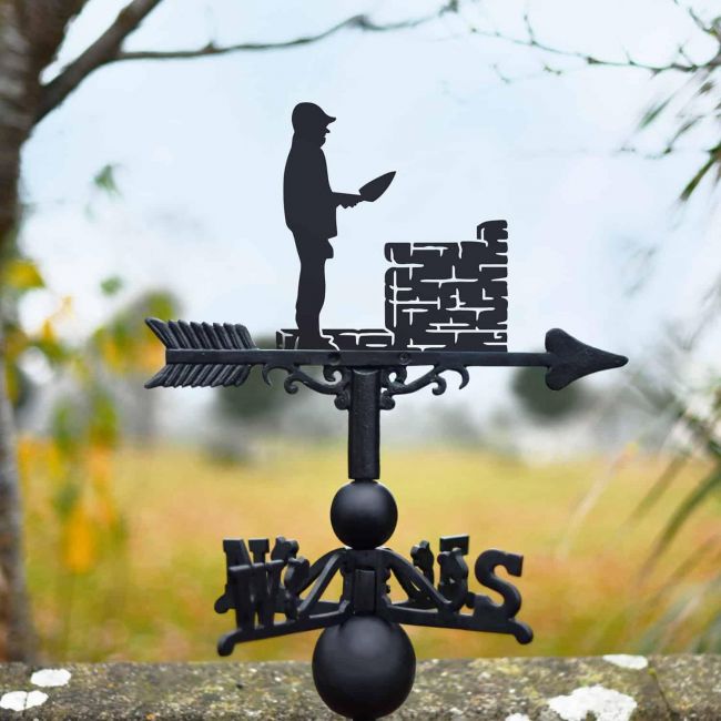 Cast Iron & Steel Bricklayer Weathervane