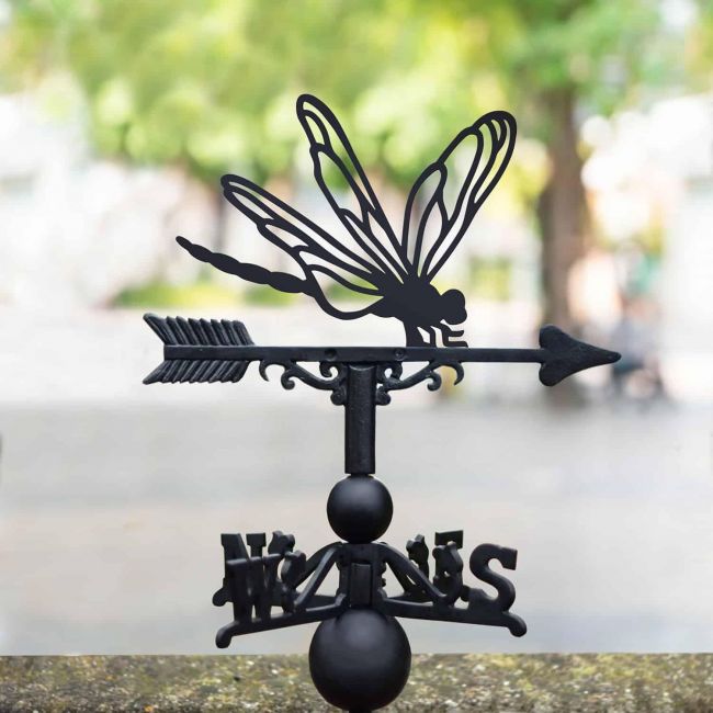 Cast Iron & Steel Dragonfly Weathervane Cast Iron & Steel Dragonfly Weathervane