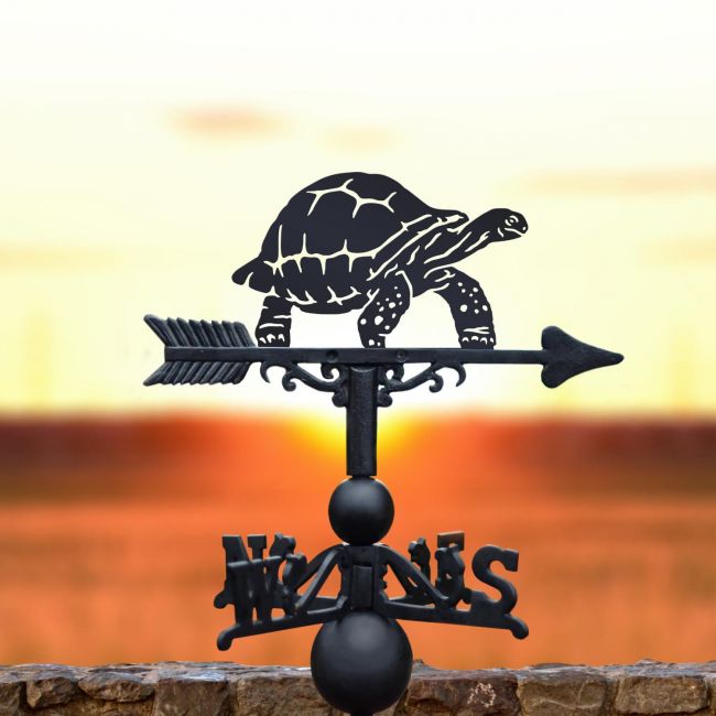 Cast Iron & Steel Galapagos Giant Tortoise Weathervane Cast Iron & Steel Galapagos Giant Tortoise Weathervane