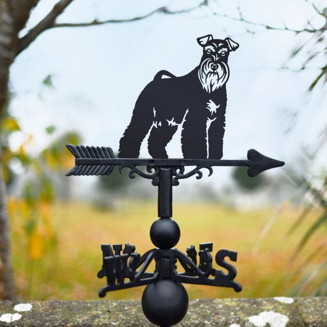 Cast Iron & Steel Miniature Schnauzer Weathervane