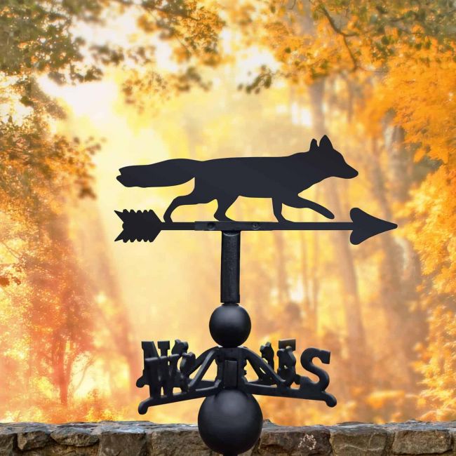 Cast Iron & Steel Running Fox Weathervane Cast Iron & Steel Running Fox Weathervane
