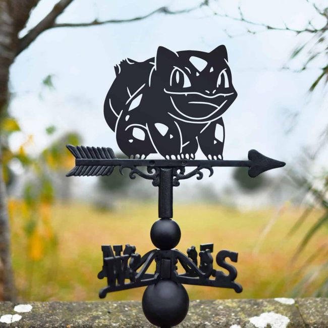 Cast Iron & Steel Unevolved Cartoon Amphibian Character Weathervane Cast Iron & Steel Unevolved Cartoon Amphibian Character Weathervane