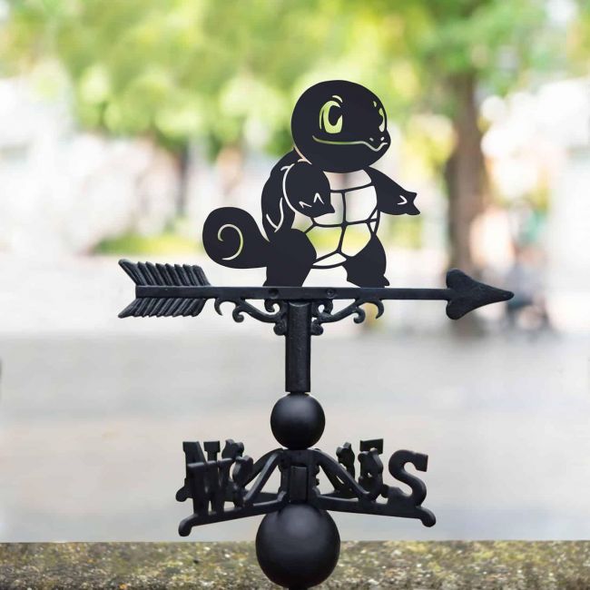 Cast Iron & Steel Unevolved Water Reptile Character Weathervane Cast Iron & Steel Unevolved Water Reptile Character Weathervane