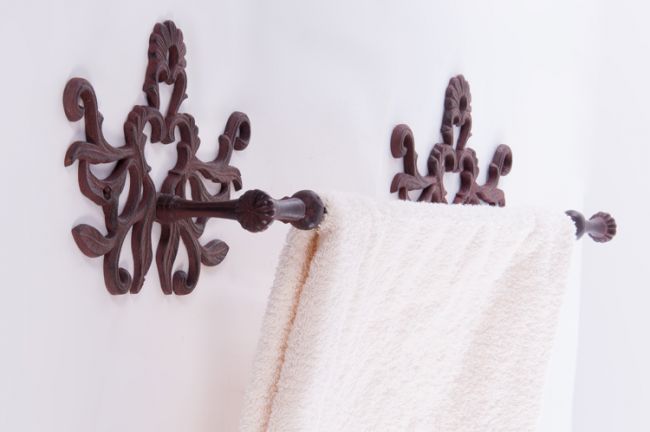 cast iron towel holder wall mounted