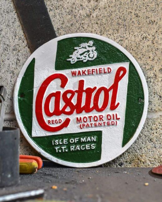 Castrol Oil Vintage Style Cast Iron Sign - Thumbnail Castrol Oil Vintage Style Cast Iron Sign - Thumbnail