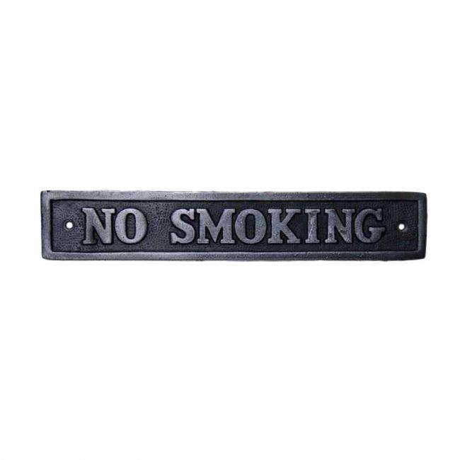 Cast Iron "No Smoking" Sign Cast Iron "No Smoking" Sign