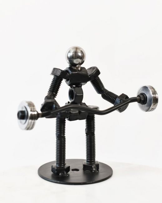 Recycled Metal Curl Bar Sculpture Recycled Metal Curl Bar Sculpture