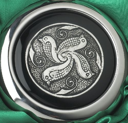 Whiskey Flask With a Celtic Birds Design Whiskey Flask With a Celtic Birds Design