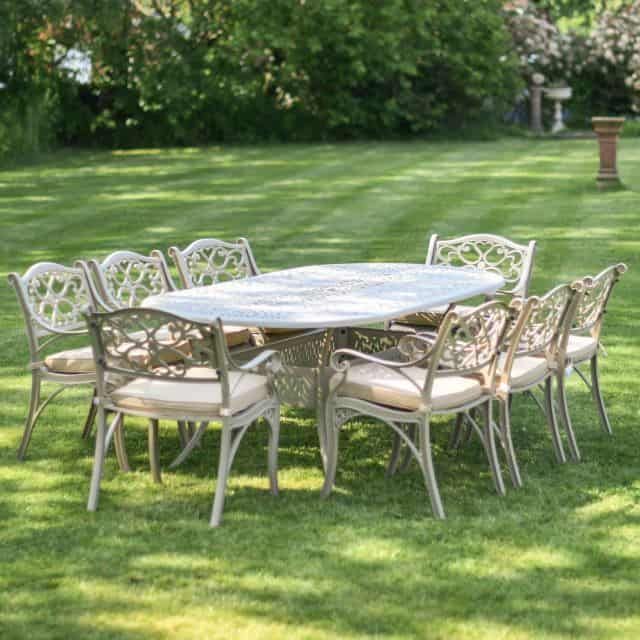Antique Bronze "Summerworth " Dining Set in Situ Antique Bronze "Summerworth " Dining Set in Situ