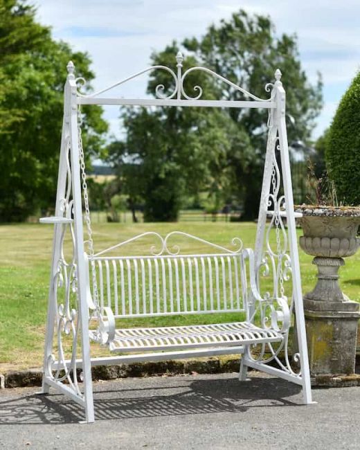 Intricate Swing Bench in Champagne