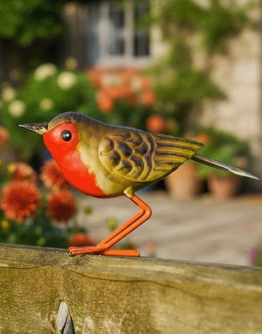 Charming Robin Steel Bird Sculpture Main Charming Robin Steel Bird Sculpture Main