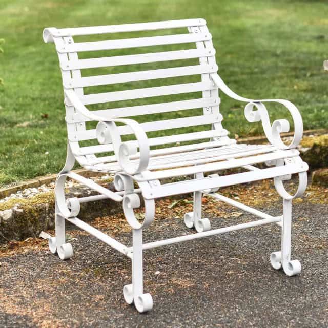 Cream “Chatham" One Seater Park Bench - Thumbnail Cream “Chatham" One Seater Park Bench - Thumbnail