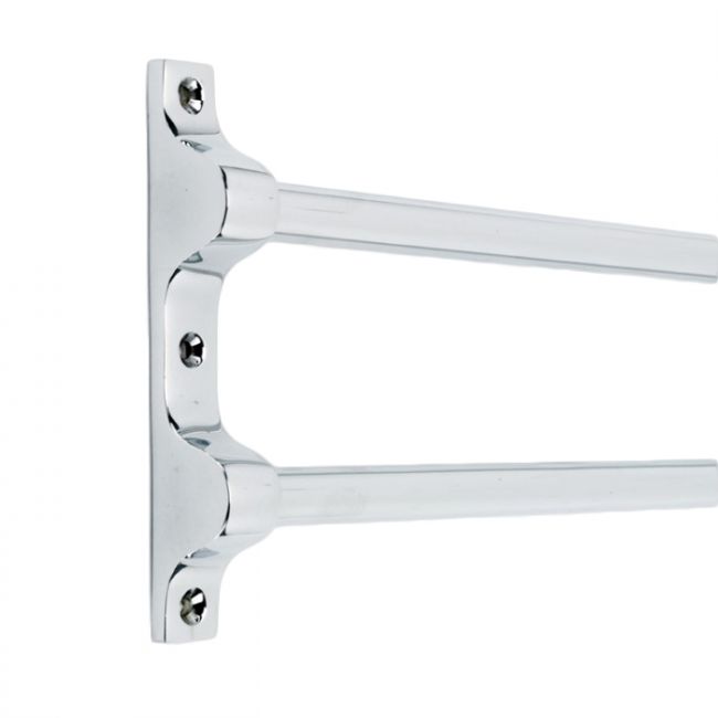 Bright Chrome Two Bar Window Security