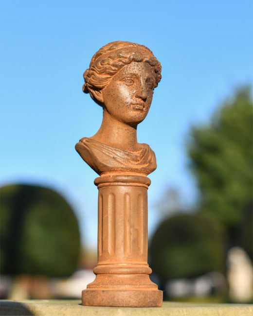 Rustic Cast Iron "Anthea" Garden Sculpture Rustic Cast Iron "Anthea" Garden Sculpture