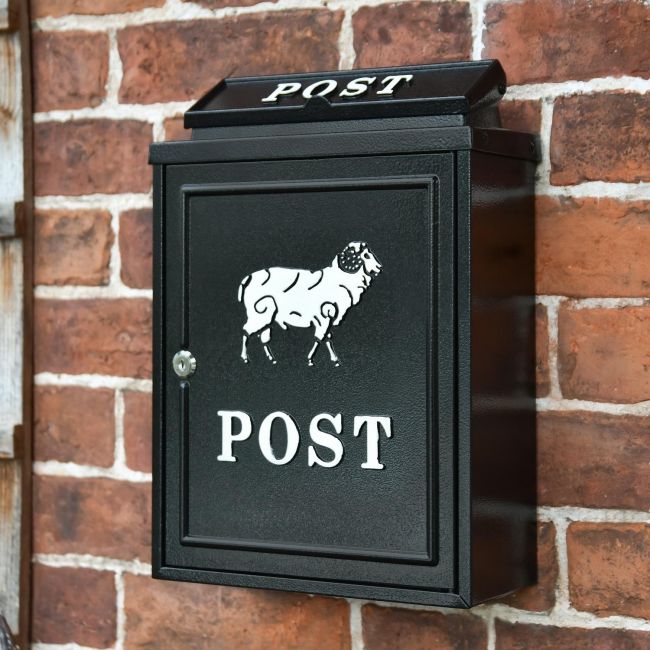 Black "Oxford Down" Wall Mounted Post Box Black "Oxford Down" Wall Mounted Post Box