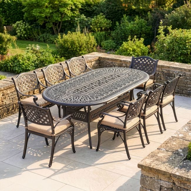 8-Seater Garden Dining Set Digital Illustration