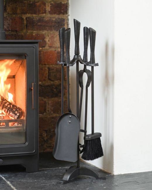 Contemporary Black "Tripod" Four Piece Companion Set Contemporary Black "Tripod" Four Piece Companion Set