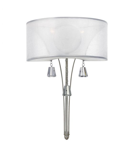 "Balmoren Place" Contemporary Wall Light With Crystal Accents "Balmoren Place" Contemporary Wall Light With Crystal Accents