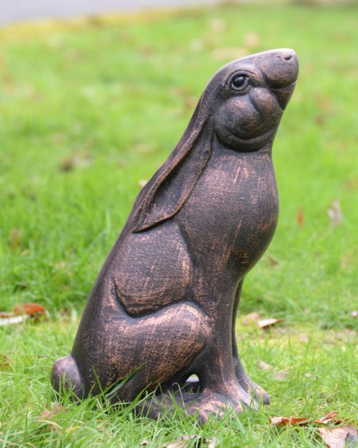 ‘Meadow’ Cast Aluminium Large Rabbit Looking Up - Bronze main image