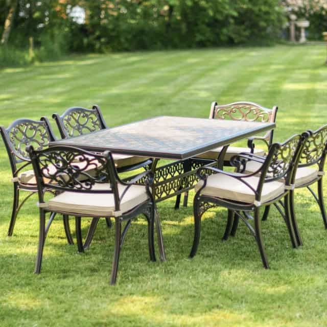 Antique Bronze "Summerworth " Dining Set in Situ Antique Bronze "Summerworth " Dining Set in Situ