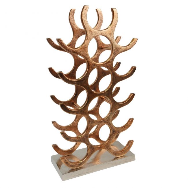 Contemporary Copper Finish Wine Rack Contemporary Copper Finish Wine Rack