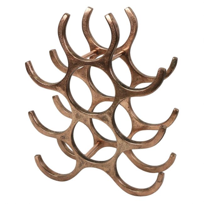 Contemporary Style Wine Holder in a Copper Finish Contemporary Style Wine Holder in a Copper Finish