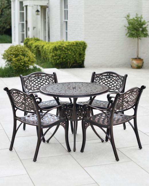 Antique Bronze "Summerworth " Dining Set in Situ Antique Bronze "Summerworth " Dining Set in Situ