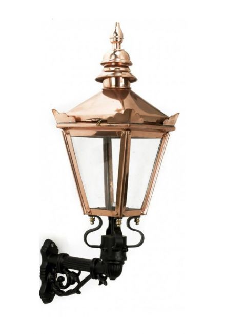Copper Harrogate Wall Lantern on Bracket 69 x 27cm Copper Harrogate Wall Lantern on Bracket 69 x 27cm